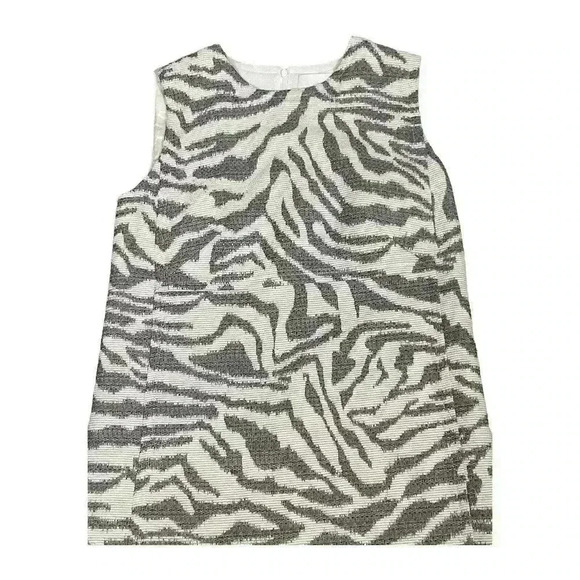 BOSS by Hugo Boss Zebra Print Shift Dress Gray/White Size 8 - Picture 3 of 9